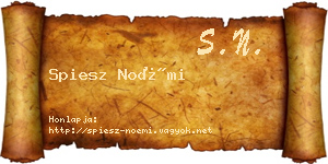 Spiesz Noémi névjegykártya
